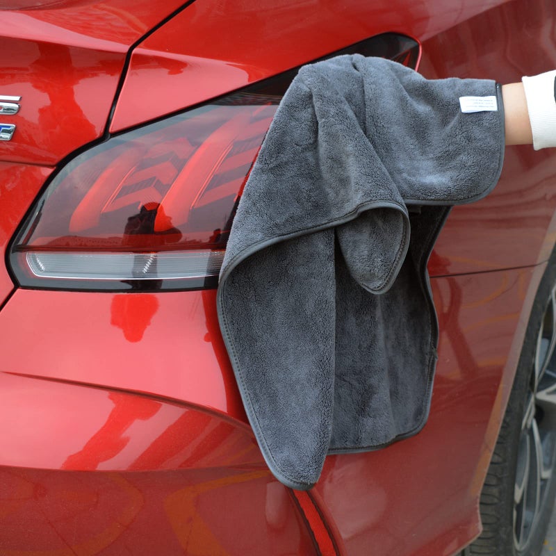 SINLAND Microfiber Car Drying Towels Ultra Absorbent,No Streaks,Scratches, or Water Spots,Wash Cleaning Auto Detailing Towels 380gsm 16inch x 24inch 3Pack Grey - Image 5